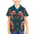 Dark Cyan Blue Bird of Batik Papua Family Matching Mermaid Dress and Hawaiian Shirt Exotic Natural Wealth of Papua - Polynesian Pride