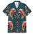 Dark Cyan Blue Bird of Batik Papua Family Matching Tank Maxi Dress and Hawaiian Shirt Exotic Natural Wealth of Papua - Polynesian Pride