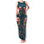 Dark Cyan Blue Bird of Batik Papua Family Matching Tank Maxi Dress and Hawaiian Shirt Exotic Natural Wealth of Papua - Polynesian Pride