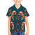 Dark Cyan Blue Bird of Batik Papua Family Matching Tank Maxi Dress and Hawaiian Shirt Exotic Natural Wealth of Papua - Polynesian Pride