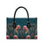 Dark Cyan Blue Bird of Batik Papua Leather Bag Exotic Natural Wealth of Papua - Polynesian Pride