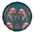 Dark Cyan Blue Bird of Batik Papua Spare Tire Cover Exotic Natural Wealth of Papua - Polynesian Pride