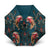 Dark Cyan Blue Bird of Batik Papua Umbrella Exotic Natural Wealth of Papua - Polynesian Pride