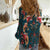 Dark Cyan Blue Bird of Batik Papua Women Casual Shirt Exotic Natural Wealth of Papua - Polynesian Pride
