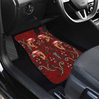 Oxblood Bird of Batik Papua Car Mats Exotic Natural Wealth of Papua - Polynesian Pride