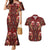 Oxblood Bird of Batik Papua Couples Matching Mermaid Dress and Hawaiian Shirt Exotic Natural Wealth of Papua - Polynesian Pride