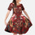 Oxblood Bird of Batik Papua Family Matching Long Sleeve Bodycon Dress and Hawaiian Shirt Exotic Natural Wealth of Papua - Polynesian Pride