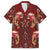 Oxblood Bird of Batik Papua Family Matching Long Sleeve Bodycon Dress and Hawaiian Shirt Exotic Natural Wealth of Papua - Polynesian Pride