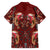 Oxblood Bird of Batik Papua Family Matching Short Sleeve Bodycon Dress and Hawaiian Shirt Exotic Natural Wealth of Papua - Polynesian Pride