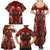 Oxblood Bird of Batik Papua Family Matching Summer Maxi Dress and Hawaiian Shirt Exotic Natural Wealth of Papua - Polynesian Pride