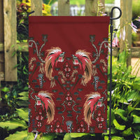 Oxblood Bird of Batik Papua Garden Flag Exotic Natural Wealth of Papua - Polynesian Pride