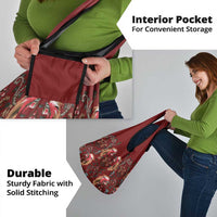 Oxblood Bird of Batik Papua Grocery Bag Exotic Natural Wealth of Papua - Polynesian Pride