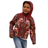Oxblood Bird of Batik Papua Kid Hoodie Exotic Natural Wealth of Papua - Polynesian Pride