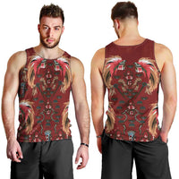 Oxblood Bird of Batik Papua Men Tank Top Exotic Natural Wealth of Papua LT9 - Polynesian Pride