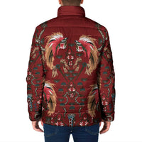 Oxblood Bird of Batik Papua Padded Jacket Exotic Natural Wealth of Papua LT9 - Polynesian Pride