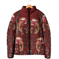 Oxblood Bird of Batik Papua Padded Jacket Exotic Natural Wealth of Papua LT9 - Polynesian Pride