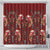 Oxblood Bird of Batik Papua Shower Curtain Exotic Natural Wealth of Papua - Polynesian Pride