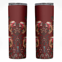 Oxblood Bird of Batik Papua Skinny Tumbler Exotic Natural Wealth of Papua - Polynesian Pride