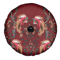 Oxblood Bird of Batik Papua Spare Tire Cover Exotic Natural Wealth of Papua - Polynesian Pride