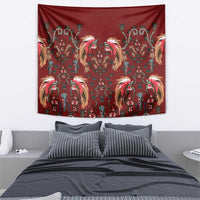 Oxblood Bird of Batik Papua Tapestry Exotic Natural Wealth of Papua - Polynesian Pride