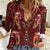 Oxblood Bird of Batik Papua Women Casual Shirt Exotic Natural Wealth of Papua - Polynesian Pride