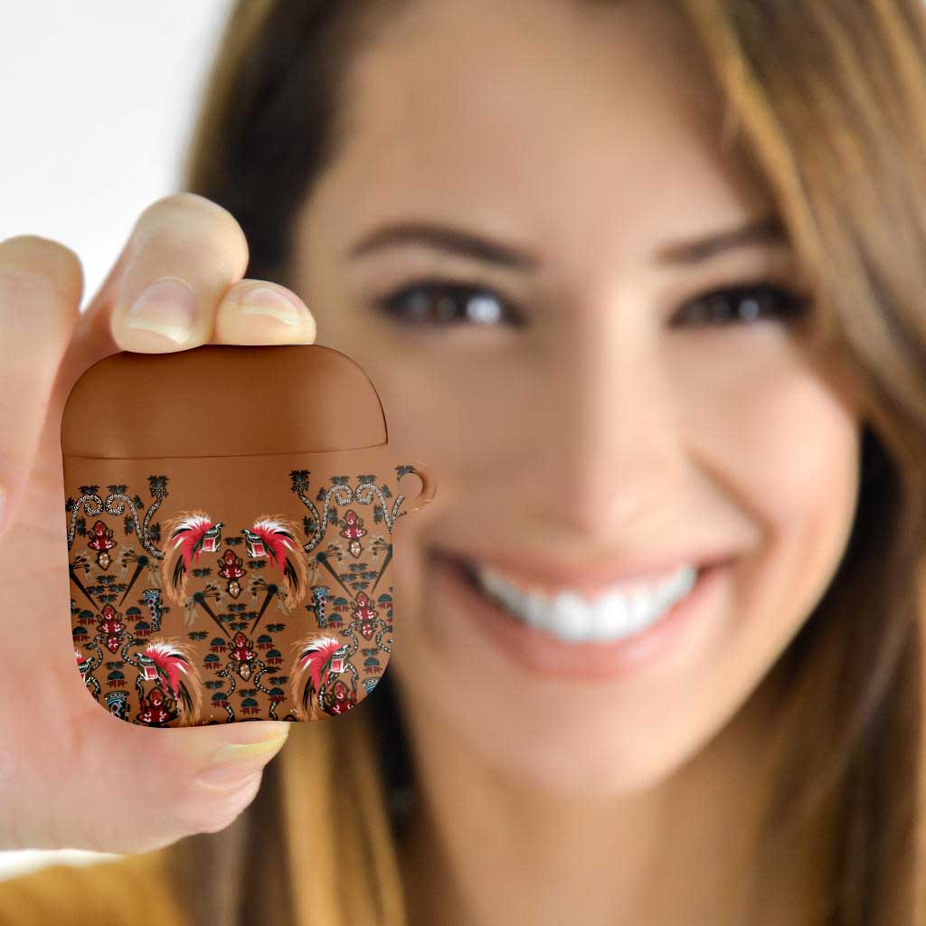 Terracotta Bird of Batik Papua AirPods Case Exotic Natural Wealth of Papua - Polynesian Pride