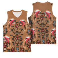Terracotta Bird of Batik Papua Basketball Jersey Exotic Natural Wealth of Papua LT9 - Polynesian Pride