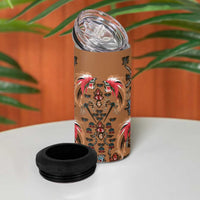Terracotta Bird of Batik Papua 4 in 1 Can Cooler Tumbler Exotic Natural Wealth of Papua - Polynesian Pride