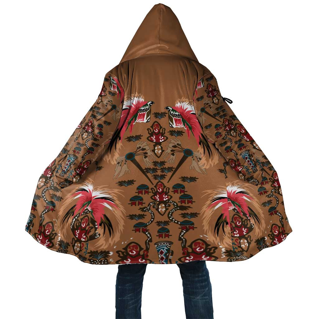 Terracotta Bird of Batik Papua Cloak Exotic Natural Wealth of Papua - Polynesian Pride