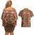 Terracotta Bird of Batik Papua Couples Matching Off Shoulder Short Dress and Hawaiian Shirt Exotic Natural Wealth of Papua - Polynesian Pride