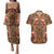 Terracotta Bird of Batik Papua Couples Matching Puletasi and Hawaiian Shirt Exotic Natural Wealth of Papua - Polynesian Pride