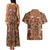Terracotta Bird of Batik Papua Couples Matching Tank Maxi Dress and Hawaiian Shirt Exotic Natural Wealth of Papua - Polynesian Pride