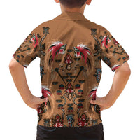 Terracotta Bird of Batik Papua Family Matching Puletasi and Hawaiian Shirt Exotic Natural Wealth of Papua LT9 - Polynesian Pride