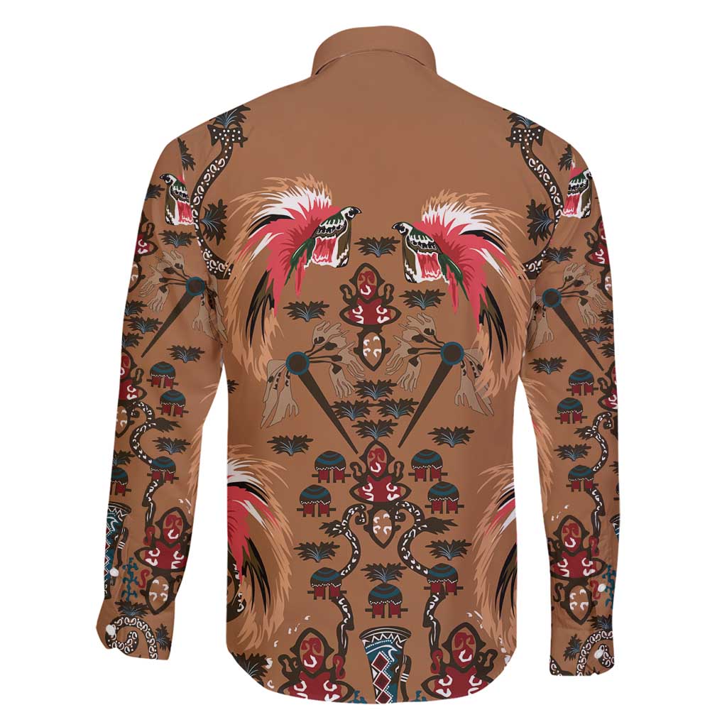 Terracotta Bird of Batik Papua Family Matching Puletasi and Hawaiian Shirt Exotic Natural Wealth of Papua LT9 - Polynesian Pride