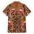 Terracotta Bird of Batik Papua Family Matching Short Sleeve Bodycon Dress and Hawaiian Shirt Exotic Natural Wealth of Papua - Polynesian Pride