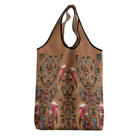 Terracotta Bird of Batik Papua Grocery Bag Exotic Natural Wealth of Papua - Polynesian Pride