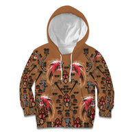 Terracotta Bird of Batik Papua Kid Hoodie Exotic Natural Wealth of Papua - Polynesian Pride