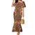 Terracotta Bird of Batik Papua Mermaid Dress Exotic Natural Wealth of Papua - Polynesian Pride