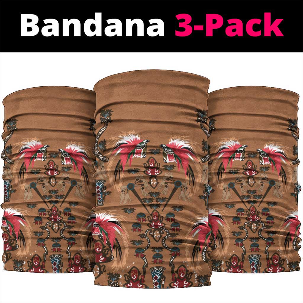 Terracotta Bird of Batik Papua Neck Gaiter Exotic Natural Wealth of Papua LT9