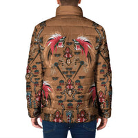 Terracotta Bird of Batik Papua Padded Jacket Exotic Natural Wealth of Papua LT9 - Polynesian Pride