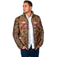 Terracotta Bird of Batik Papua Padded Jacket Exotic Natural Wealth of Papua LT9 - Polynesian Pride