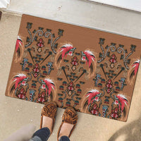 Terracotta Bird of Batik Papua Rubber Doormat Exotic Natural Wealth of Papua LT9 - Polynesian Pride