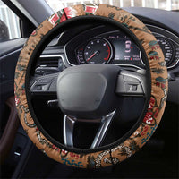 Terracotta Bird of Batik Papua Steering Wheel Cover Exotic Natural Wealth of Papua - Polynesian Pride