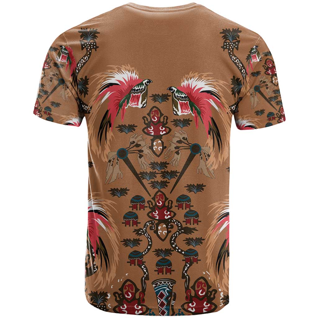 Terracotta Bird of Batik Papua T Shirt Exotic Natural Wealth of Papua - Polynesian Pride