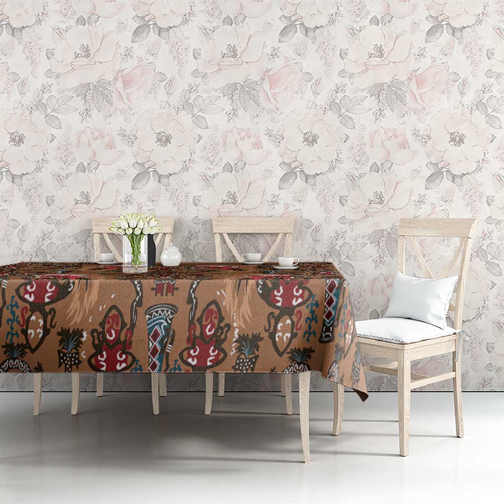 Terracotta Bird of Batik Papua Tablecloth Exotic Natural Wealth of Papua - Polynesian Pride