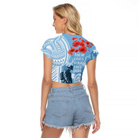 FSM Verterans Day Raglan Cropped T Shirt Their Lives Your Freedom