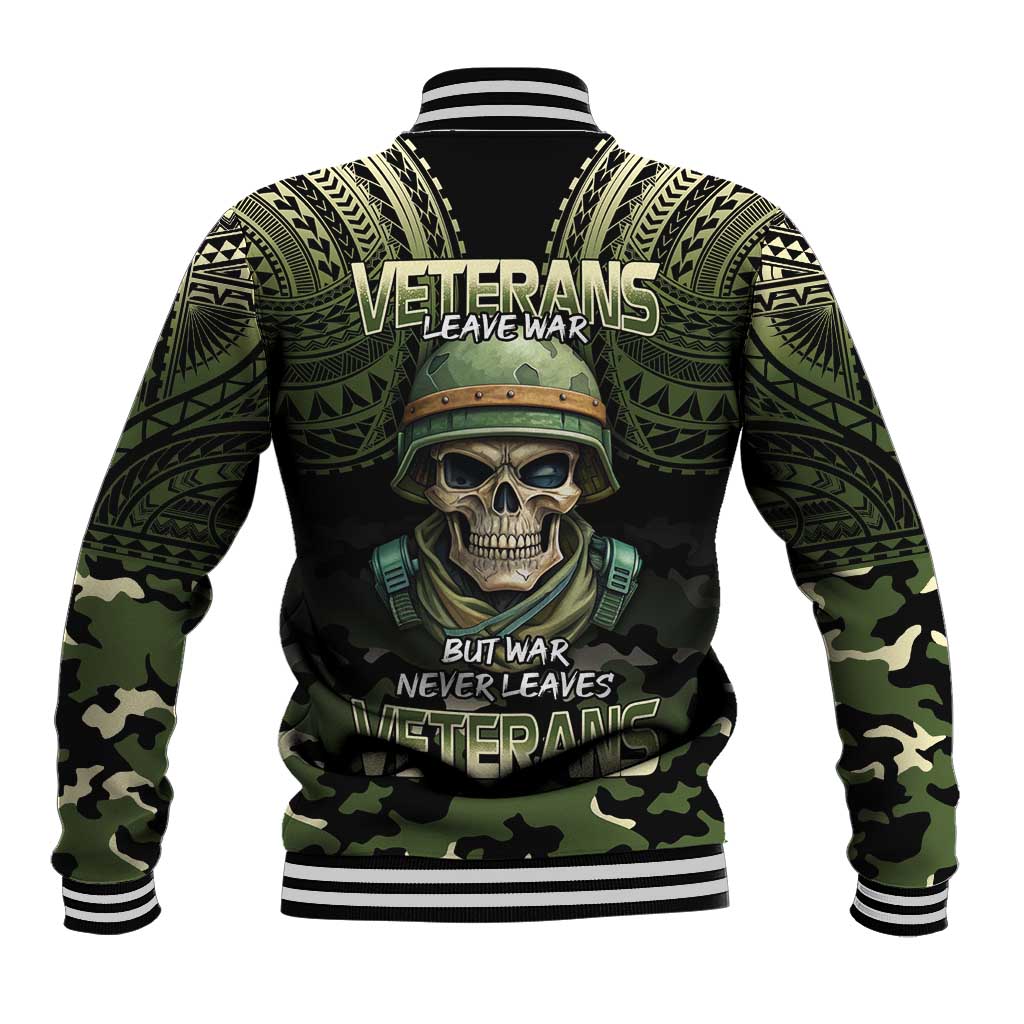 Veterans Day Baseball Jacket War Never Leaves A Veteran Proud Military