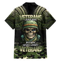 Veterans Day Family Matching Off Shoulder Short Dress and Hawaiian Shirt War Never Leaves A Veteran Proud Military