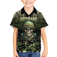 Veterans Day Family Matching Puletasi and Hawaiian Shirt War Never Leaves A Veteran Proud Military LT9 Son's Shirt Black - Polynesian Pride