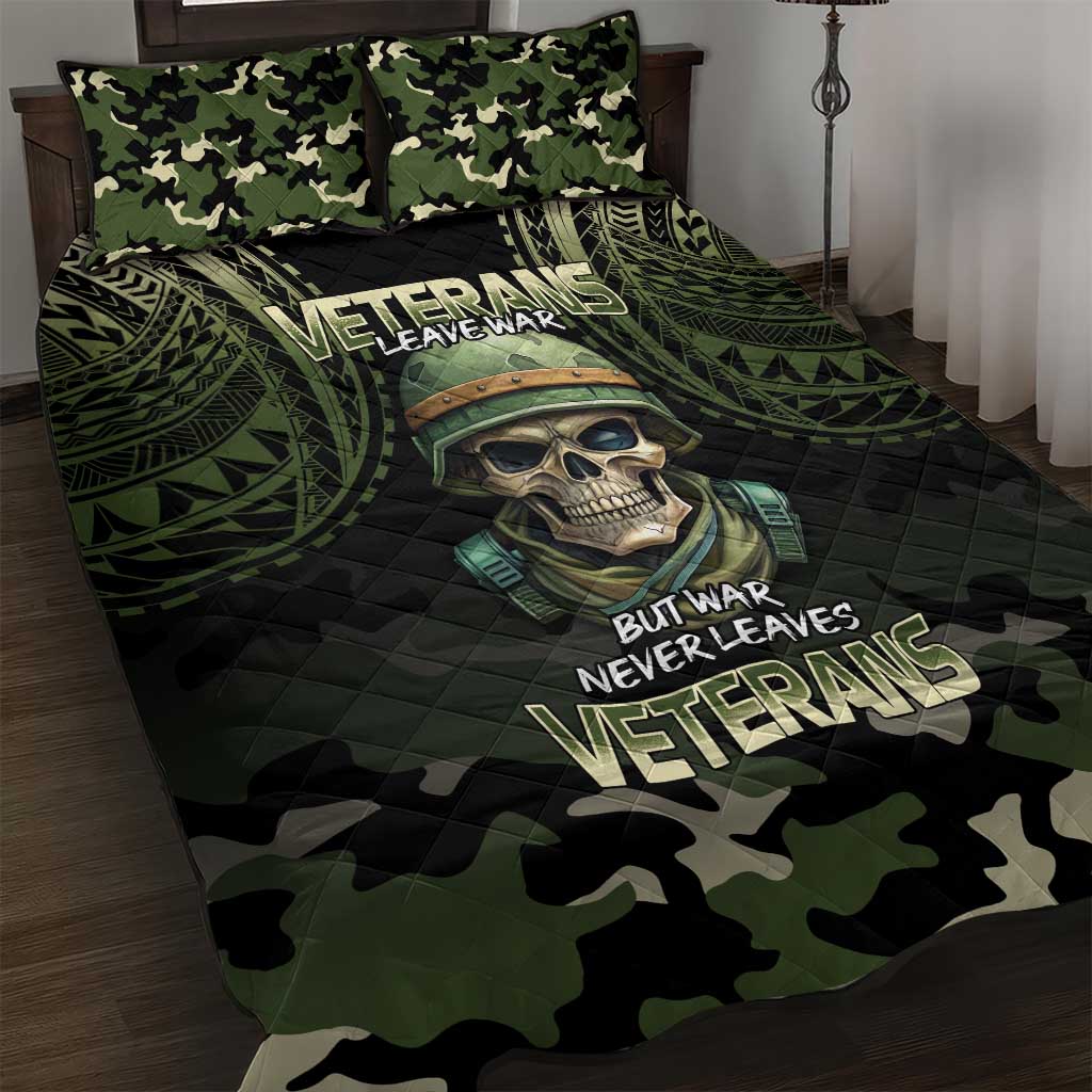 Veterans Day Quilt Bed Set War Never Leaves A Veteran Proud Military